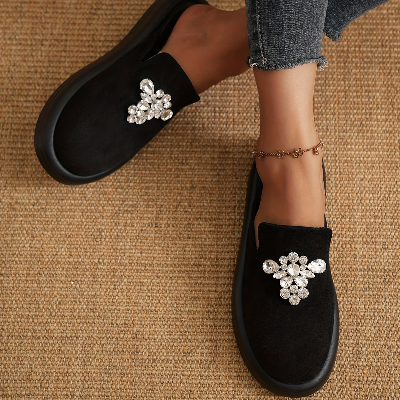 Thick Bottom plus Size Half Slippers Spring Autumn plus Size round Toe Sandals Women