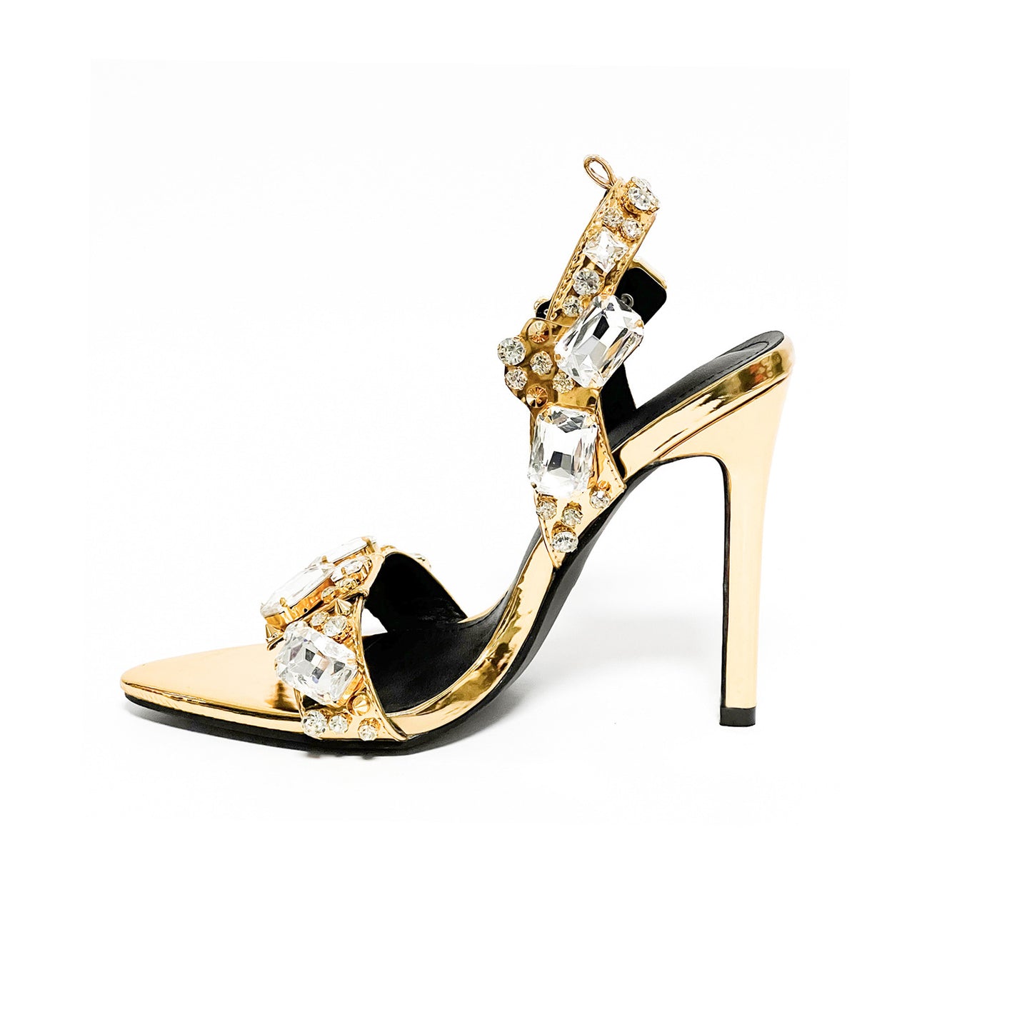 Pointed Toe 11cm Women Rhinestone Lace up Sexy Open Toe High Heel Sandals Gold Silver Green Purple High Heels Heels