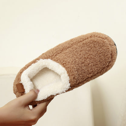 Arrival Thermal Furry Shoes Thick Home Cotton Shoes Non Slip Winter Heel Wrap Platform Type Casual Cashmere Cotton Slippers