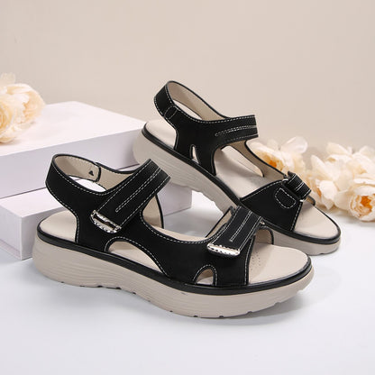 plus Size Velcro Sports Platform Sandals Women Open Toe Beach Sandals
