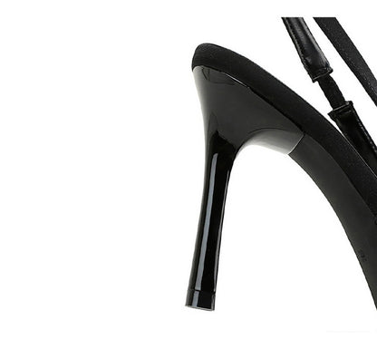 Cocktail Hollow Out Cutout out Back Strap Pointed Stiletto Heel High Heels Color Blocking Floral Women Shoes Shallow Mouth Pumps