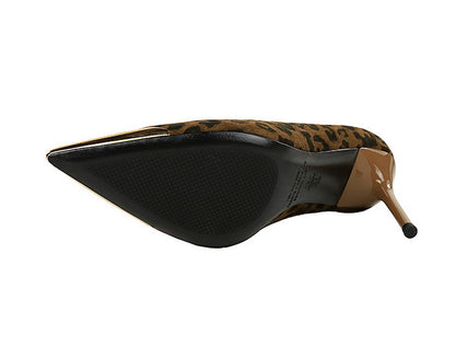 Cocktail Women Shoes Leopard Print High Heels Stiletto Suede Shallow Mouth Metal Pointed Toe Pumps Super High Heel